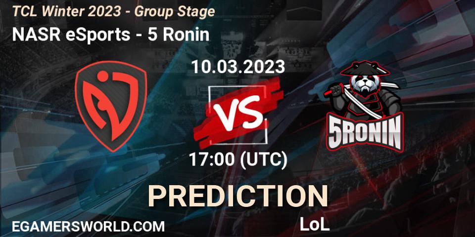 Pronósticos NASR eSports - 5 Ronin. 17.03.23. TCL Winter 2023 - Group Stage - LoL