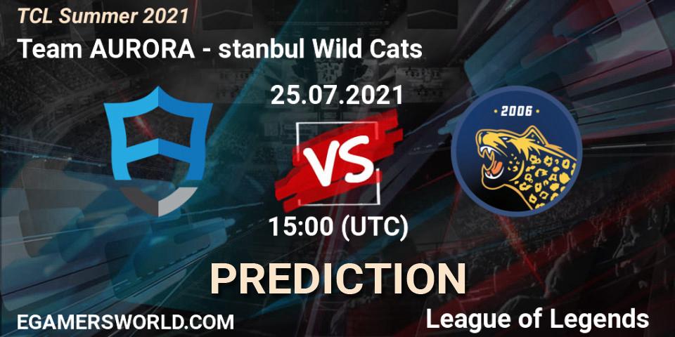 Pronósticos Team AURORA - İstanbul Wild Cats. 25.07.21. TCL Summer 2021 - LoL
