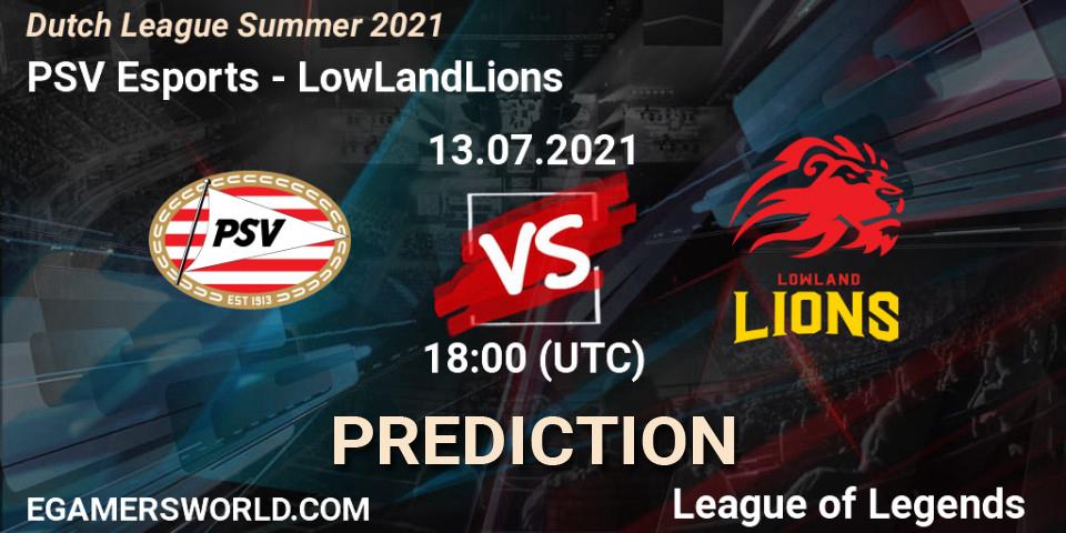 Pronósticos PSV Esports - LowLandLions. 15.06.2021 at 19:00. Dutch League Summer 2021 - LoL
