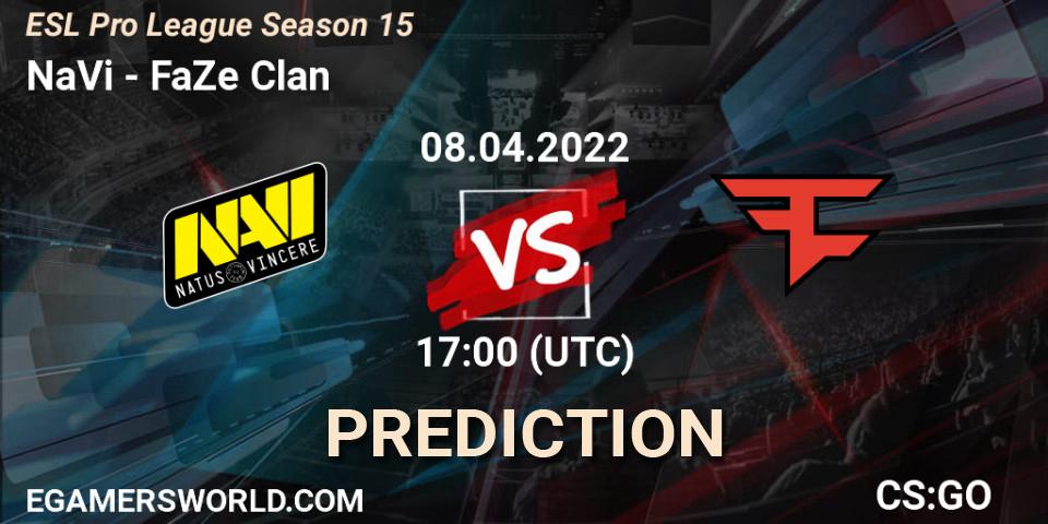 Pronósticos NaVi - FaZe Clan. 08.04.2022 at 17:30. ESL Pro League Season 15 - Counter-Strike (CS2)