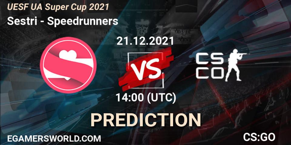 Pronósticos Sestri - Speedrunners. 22.12.2021 at 14:00. UESF Ukrainian Super Cup 2021 - Counter-Strike (CS2)