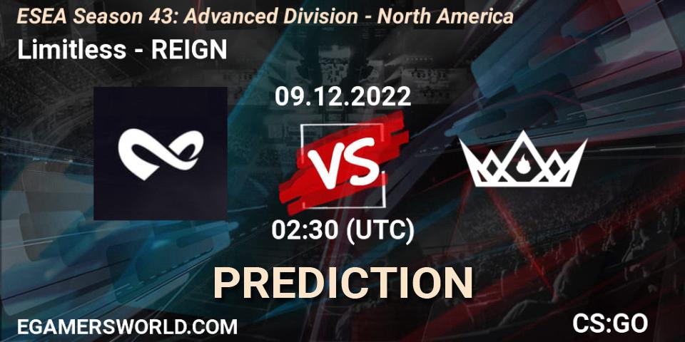 Pronósticos Limitless - REIGN. 09.12.22. ESEA Season 43: Advanced Division - North America - CS2 (CS:GO)