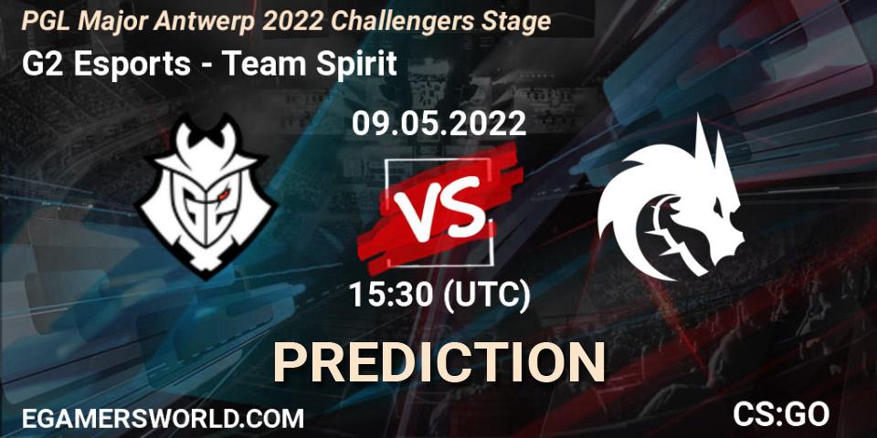 Pronósticos G2 Esports - Team Spirit. 09.05.2022 at 15:30. PGL Major Antwerp 2022 Challengers Stage - Counter-Strike (CS2)