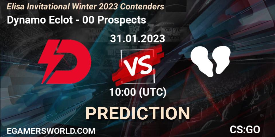 Pronósticos Dynamo Eclot - 00 Prospects. 31.01.23. Elisa Invitational Winter 2023 Contenders - CS2 (CS:GO)