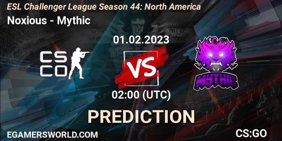 Pronósticos Noxious - Mythic. 01.02.23. ESL Challenger League Season 44: North America - CS2 (CS:GO)