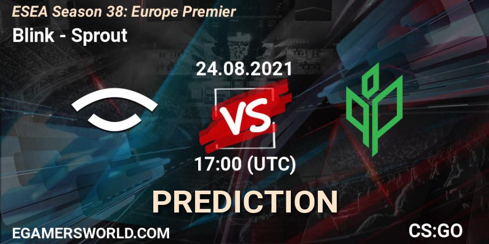 Pronósticos Blink - Sprout. 24.08.2021 at 17:00. ESEA Season 38: Europe Premier - Counter-Strike (CS2)