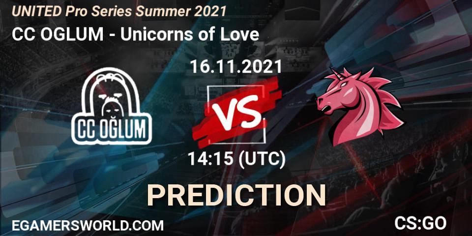 Pronósticos CC OGLUM - Unicorns of Love. 16.11.21. UNITED Pro Series Summer 2021 - CS2 (CS:GO)
