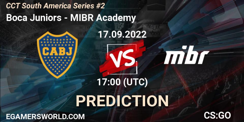 Pronósticos Boca Juniors - MIBR Academy. 17.09.2022 at 17:00. CCT South America Series #2 - Counter-Strike (CS2)