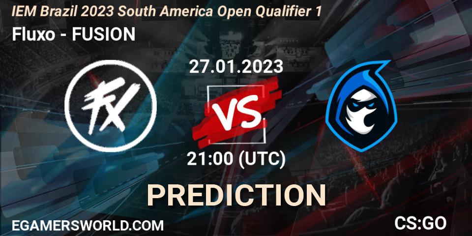 Pronósticos Fluxo - FUSION. 27.01.2023 at 21:10. IEM Brazil Rio 2023 South America Open Qualifier 1 - Counter-Strike (CS2)