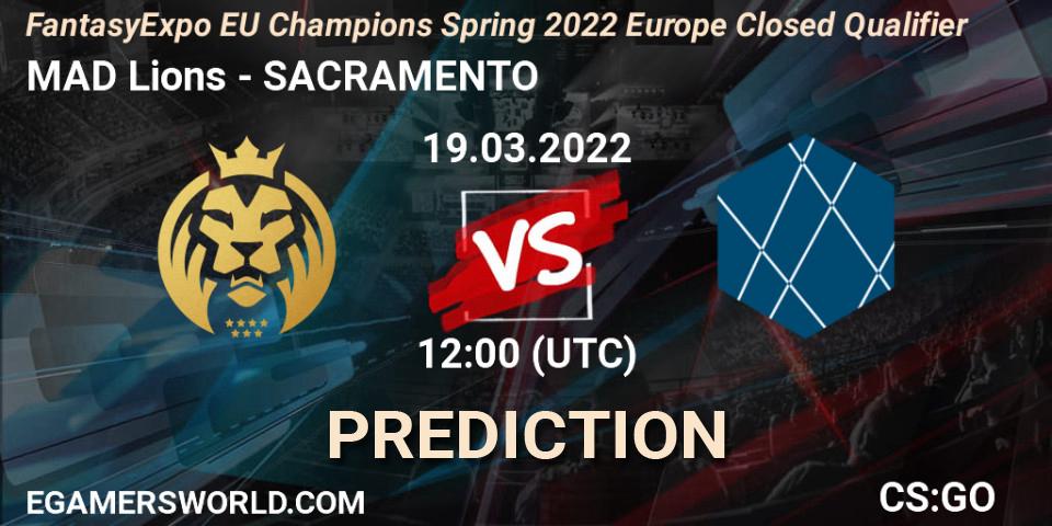 Pronósticos MAD Lions - SACRAMENTO. 19.03.22. FantasyExpo EU Champions Spring 2022 Europe Closed Qualifier - CS2 (CS:GO)
