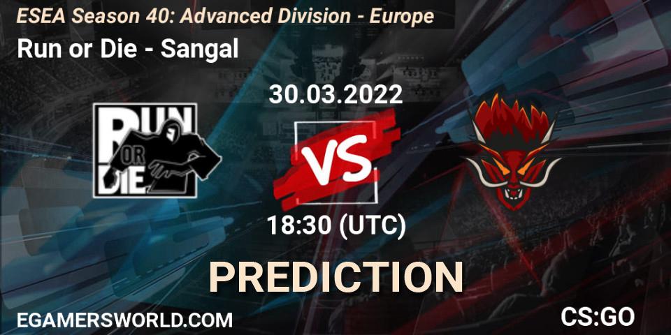 Pronósticos Run or Die - Sangal. 30.03.2022 at 17:00. ESEA Season 40: Advanced Division - Europe - Counter-Strike (CS2)