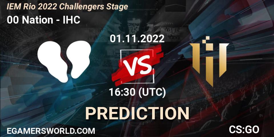 Pronósticos 00 Nation - IHC. 01.11.22. IEM Rio 2022 Challengers Stage - CS2 (CS:GO)