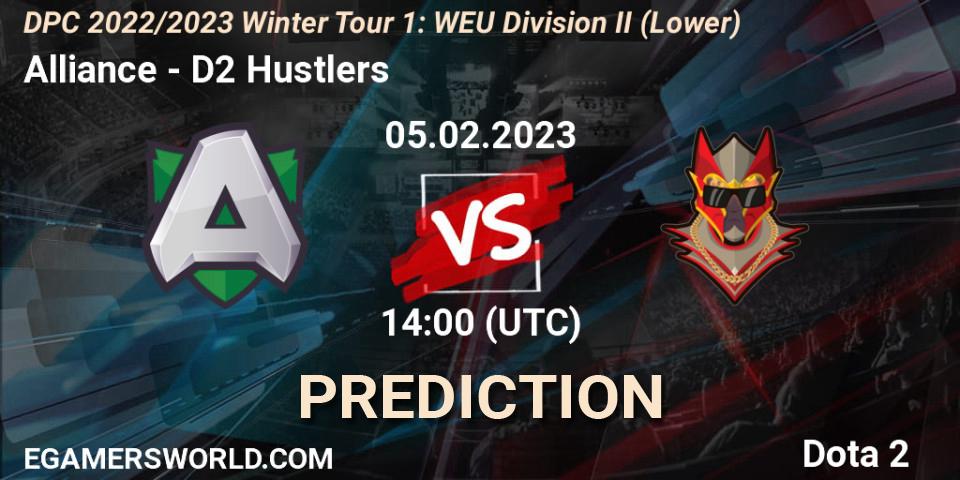 Pronósticos Alliance - D2 Hustlers. 05.02.23. DPC 2022/2023 Winter Tour 1: WEU Division II (Lower) - Dota 2