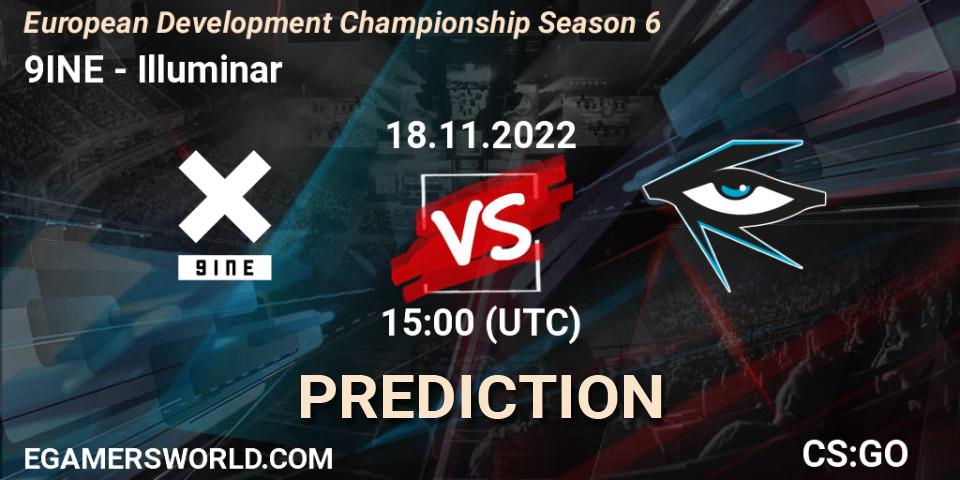 Pronósticos 9INE - Illuminar. 18.11.2022 at 15:00. European Development Championship Season 6 - Counter-Strike (CS2)