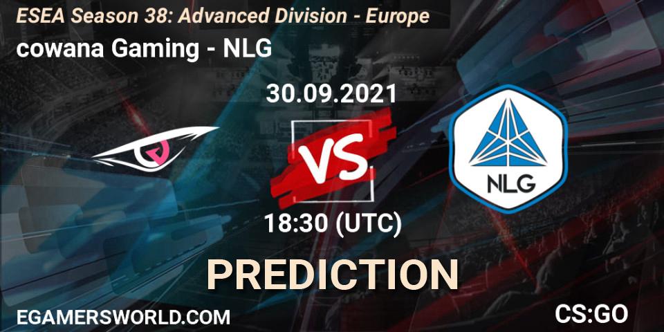 Pronósticos cowana Gaming - NLG. 01.10.2021 at 17:00. ESEA Season 38: Advanced Division - Europe - Counter-Strike (CS2)