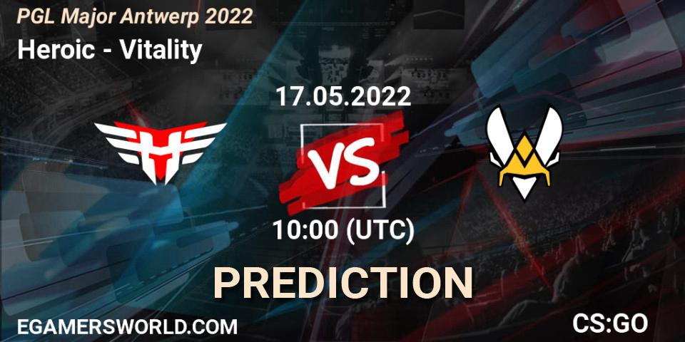 Pronósticos Heroic - Vitality. 17.05.2022 at 10:00. PGL Major Antwerp 2022 - Counter-Strike (CS2)