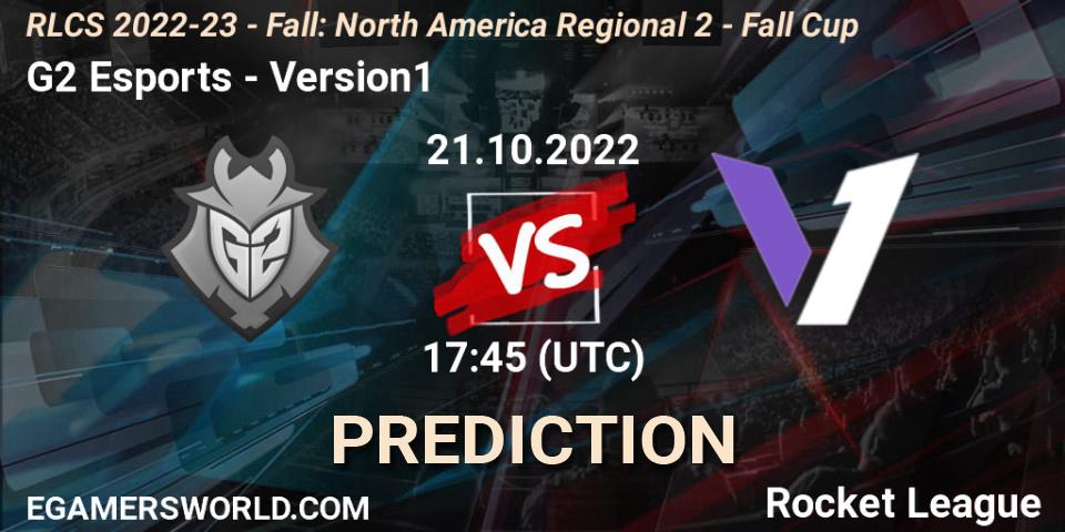 Pronósticos G2 Esports - Version1. 21.10.2022 at 17:45. RLCS 2022-23 - Fall: North America Regional 2 - Fall Cup - Rocket League