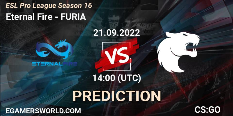 Pronósticos Eternal Fire - FURIA. 21.09.2022 at 14:00. ESL Pro League Season 16 - Counter-Strike (CS2)