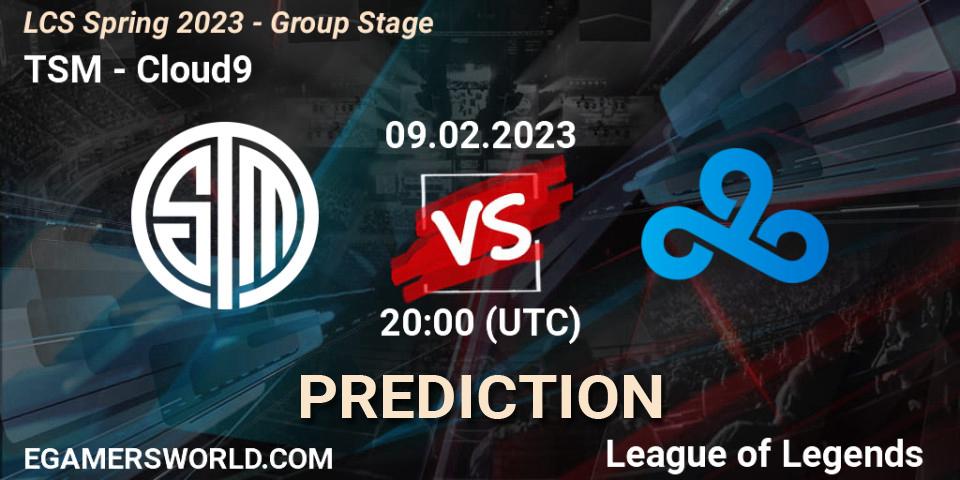 Pronósticos TSM - Cloud9. 09.02.23. LCS Spring 2023 - Group Stage - LoL