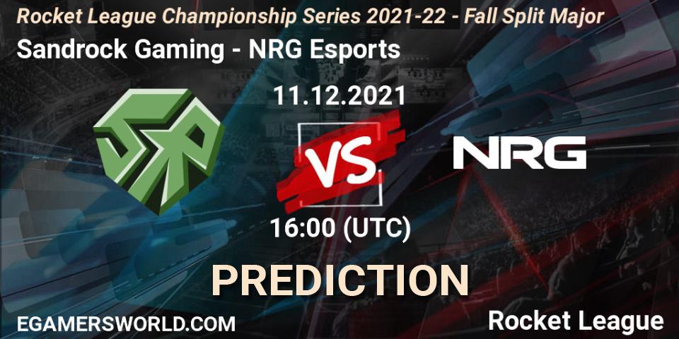 Pronósticos Sandrock Gaming - NRG Esports. 11.12.21. RLCS 2021-22 - Fall Split Major - Rocket League