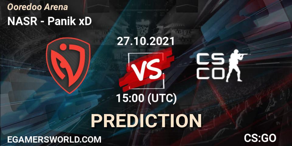 Pronósticos NASR - Panik xD. 27.10.2021 at 15:00. Ooredoo Arena - Counter-Strike (CS2)