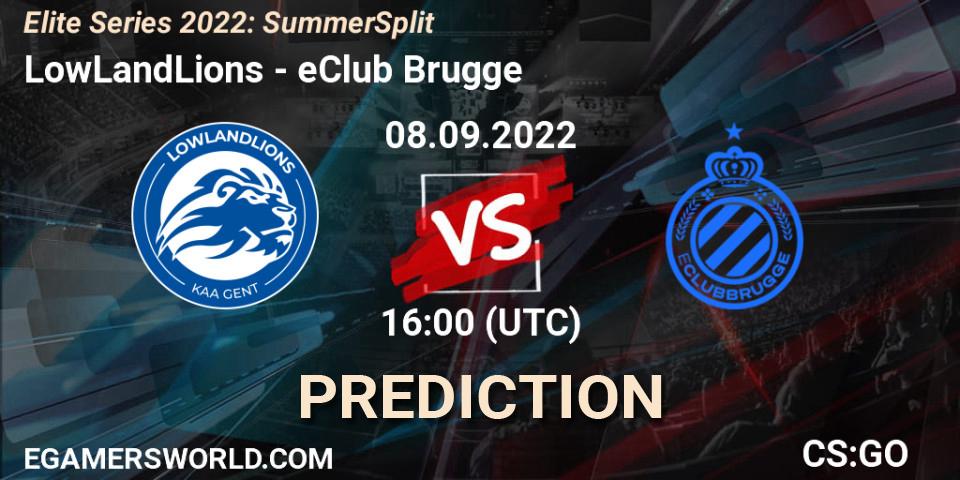 Pronósticos LowLandLions - eClub Brugge. 08.09.2022 at 16:00. Elite Series 2022: Summer Split - Counter-Strike (CS2)