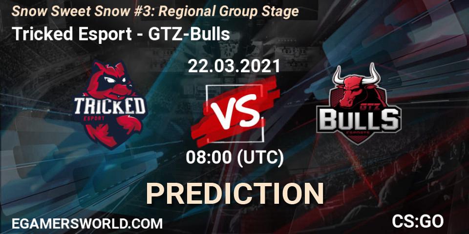 Pronósticos Tricked Esport - GTZ-Bulls. 22.03.2021 at 08:00. Snow Sweet Snow #3: Regional Group Stage - Counter-Strike (CS2)