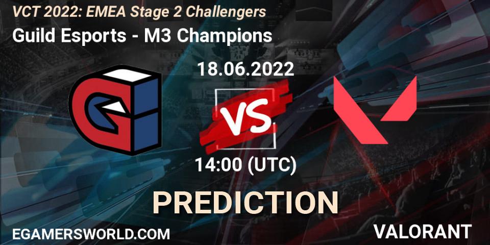 Pronósticos Guild Esports - M3 Champions. 18.06.22. VCT 2022: EMEA Stage 2 Challengers - VALORANT