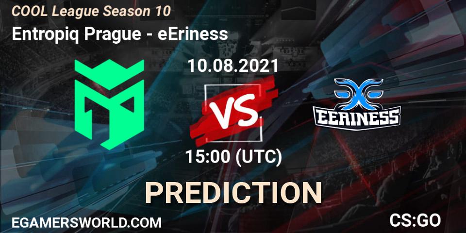 Pronósticos Entropiq Prague - eEriness. 10.08.2021 at 15:00. COOL League Season 10 - Counter-Strike (CS2)