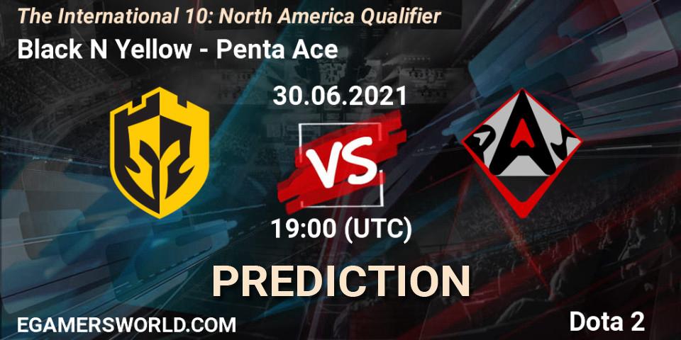 Pronósticos Black N Yellow - Penta Ace. 30.06.2021 at 17:55. The International 10: North America Qualifier - Dota 2