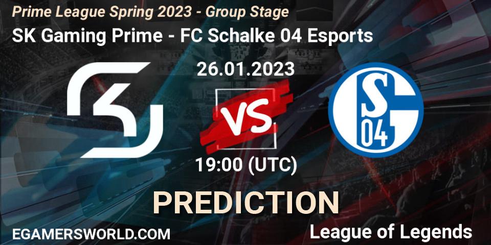 Pronósticos SK Gaming Prime - FC Schalke 04 Esports. 26.01.23. Prime League Spring 2023 - Group Stage - LoL