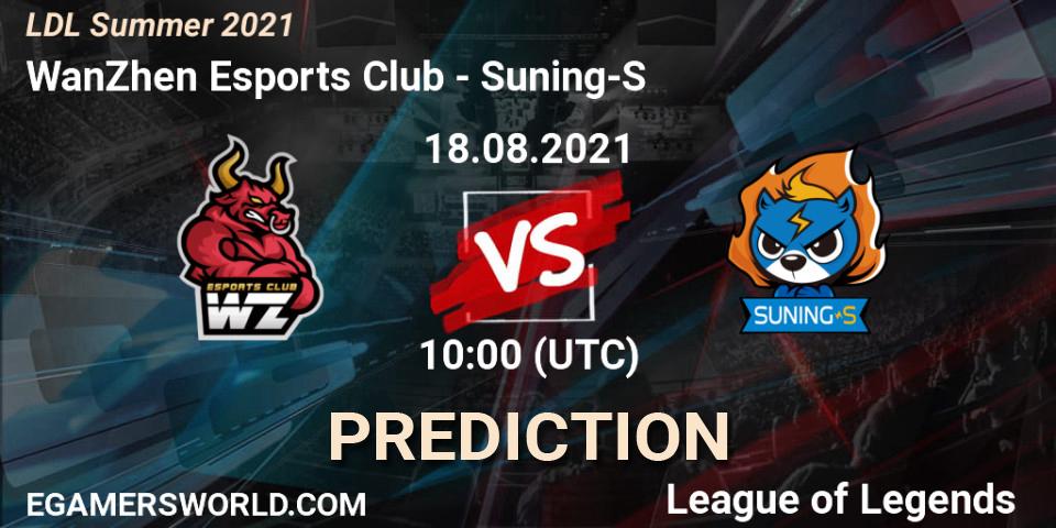 Pronósticos WanZhen Esports Club - Suning-S. 18.08.21. LDL Summer 2021 - LoL
