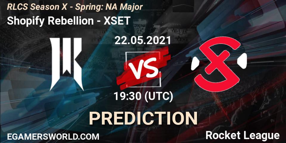 Pronósticos Shopify Rebellion - XSET. 22.05.2021 at 19:15. RLCS Season X - Spring: NA Major - Rocket League