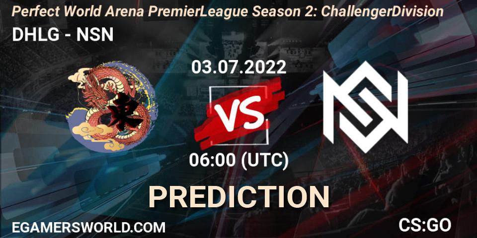 Pronósticos DHLG - NSN. 03.07.2022 at 06:00. Perfect World Arena Premier League Season 2: Challenger Division - Counter-Strike (CS2)
