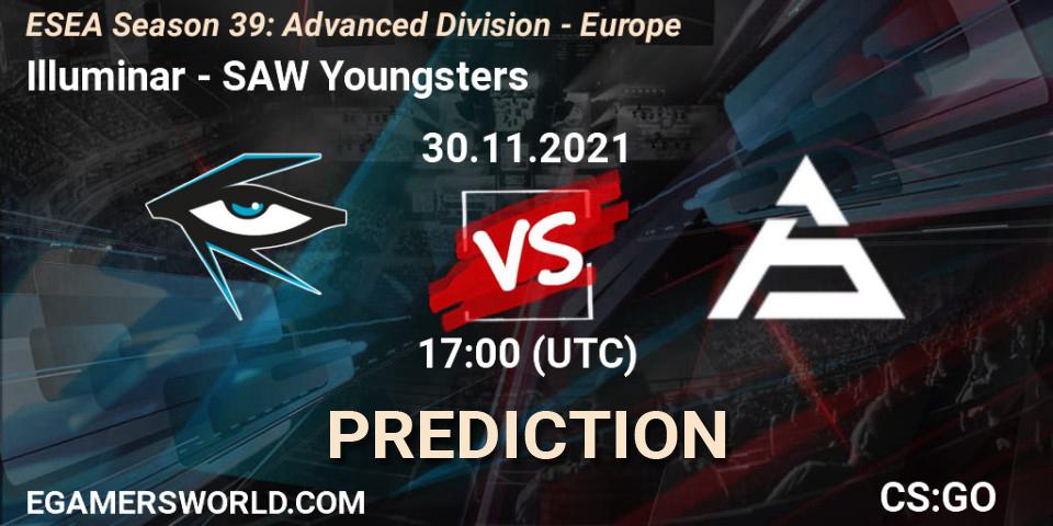 Pronósticos Illuminar - SAW Youngsters. 30.11.2021 at 17:00. ESEA Season 39: Advanced Division - Europe - Counter-Strike (CS2)
