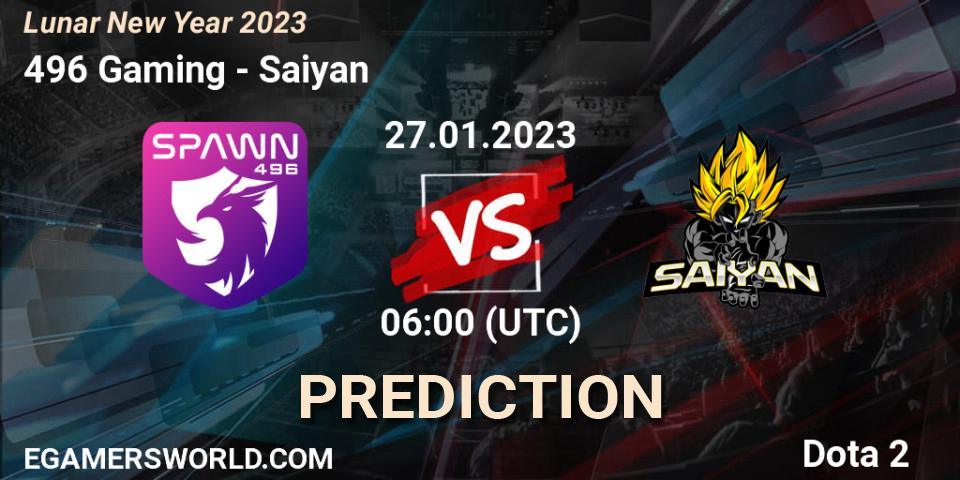 Pronósticos 496 Gaming - Saiyan. 27.01.23. Lunar New Year 2023 - Dota 2