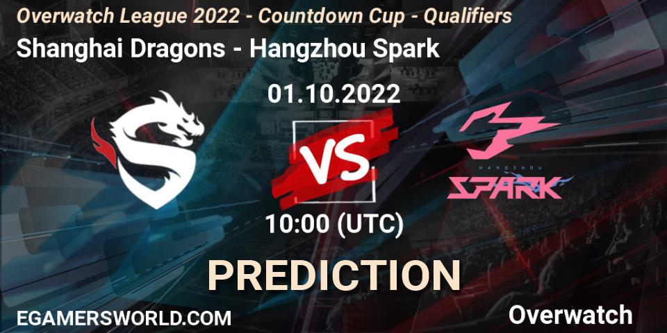 Pronósticos Shanghai Dragons - Hangzhou Spark. 01.10.22. Overwatch League 2022 - Countdown Cup - Qualifiers - Overwatch