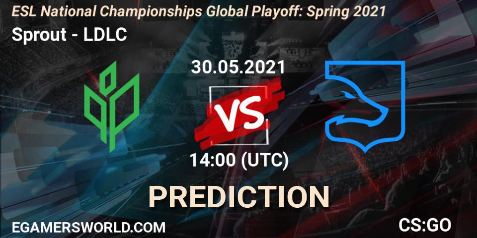 Pronósticos Sprout - LDLC. 30.05.2021 at 14:00. ESL National Championships Global Playoff: Spring 2021 - Counter-Strike (CS2)