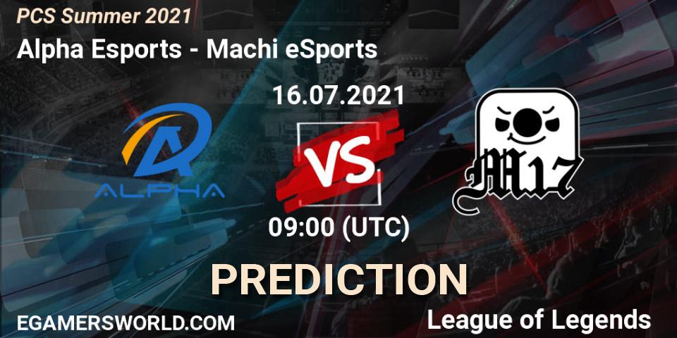 Pronósticos Alpha Esports - Machi eSports. 16.07.2021 at 09:00. PCS Summer 2021 - LoL