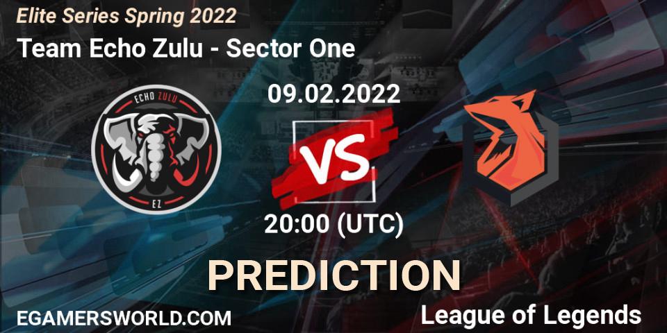 Pronósticos Team Echo Zulu - Sector One. 09.02.22. Elite Series Spring 2022 - LoL
