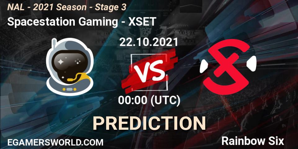 Pronósticos Spacestation Gaming - XSET. 22.10.2021 at 00:00. NAL - 2021 Season - Stage 3 - Rainbow Six