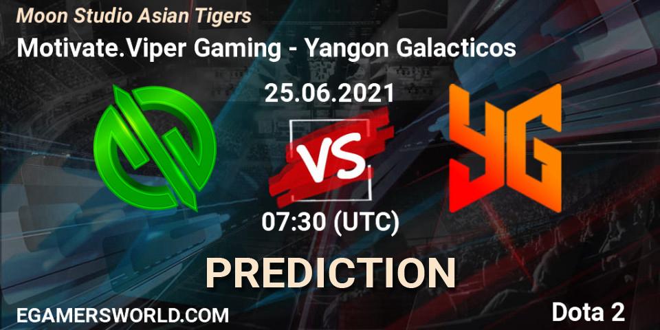 Pronósticos Motivate.Viper Gaming - Yangon Galacticos. 25.06.2021 at 07:33. Moon Studio Asian Tigers - Dota 2