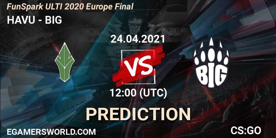Pronósticos HAVU - BIG. 24.04.21. Funspark ULTI 2020 Finals - CS2 (CS:GO)