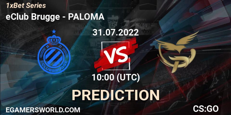 Pronósticos eClub Brugge - PALOMA. 31.07.2022 at 10:00. 1xBet Series - Counter-Strike (CS2)