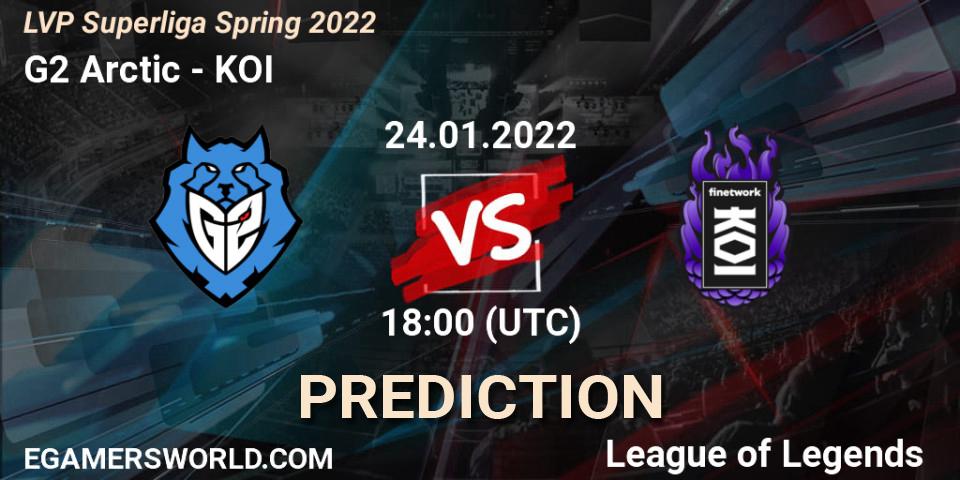 Pronósticos G2 Arctic - KOI. 24.01.2022 at 18:00. LVP Superliga Spring 2022 - LoL
