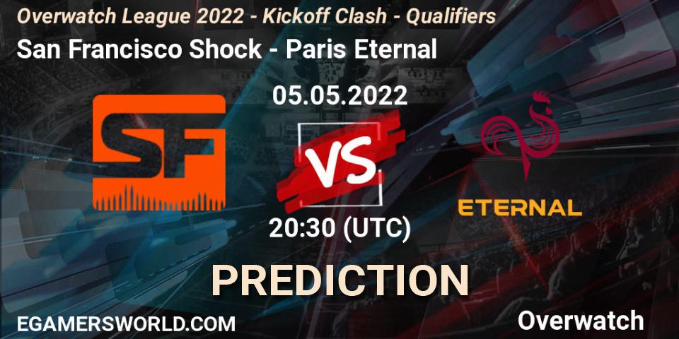 Pronósticos San Francisco Shock - Paris Eternal. 05.05.22. Overwatch League 2022 - Kickoff Clash - Qualifiers - Overwatch