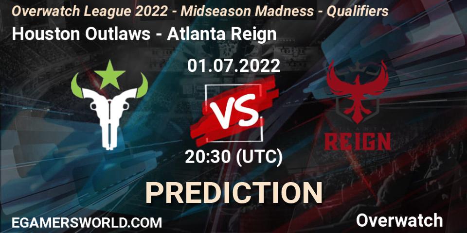 Pronósticos Houston Outlaws - Atlanta Reign. 01.07.22. Overwatch League 2022 - Midseason Madness - Qualifiers - Overwatch