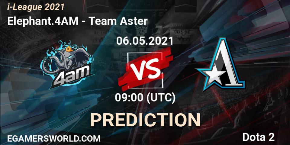 Pronósticos Elephant.4AM - Team Aster. 06.05.2021 at 09:10. i-League 2021 Season 1 - Dota 2