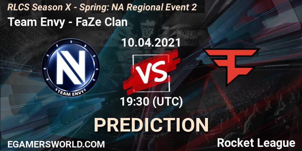 Pronósticos Team Envy - FaZe Clan. 10.04.2021 at 19:10. RLCS Season X - Spring: NA Regional Event 2 - Rocket League