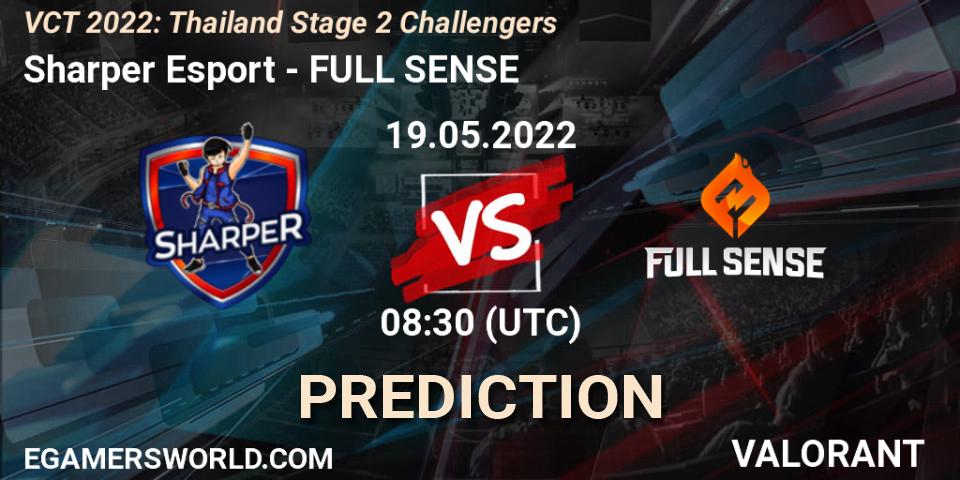 Pronósticos Sharper Esport - FULL SENSE. 19.05.2022 at 08:30. VCT 2022: Thailand Stage 2 Challengers - VALORANT